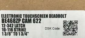 Be468zpcam622 Schlage New Be468zp Cam 622 Electronic Touchscreen Deadbolt Free Shipping