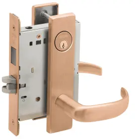 L9465p17b626 Schlage L9465p 17l 612 Mortise Lock With Deadbolt Design Satin Bronze