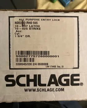 Nd53ldrho605 Schlage Nd53ld Rho 605 13247 10025 Less Cyl / Entrance