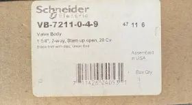 Vb-7211-0-4-9 Schneider Electric 1-1/4 Inch Globe Valve Cv20 Bronze Body Brass Trim