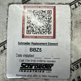 Bbz5 Schroeder Hydraulic Filter Nos