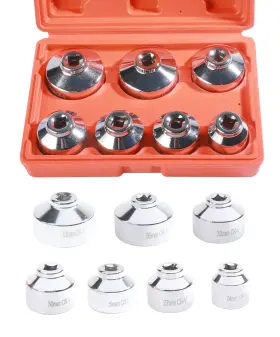 2355lqqbstj001 Scuari 7 Pcs Oil Filter Removal Tool Car Accessories Wrench Silver