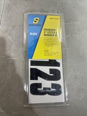 Seachoice 719249741291 Premium Letter Number Kit 144-piece Black #74129