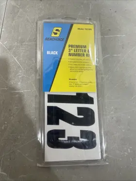 Seachoice 719249741291 Premium Letter Number Kit 144-piece Black #74129