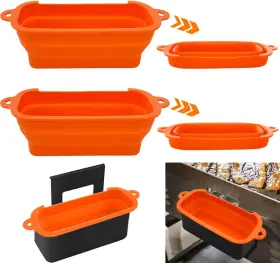 Dyh-01 Semetor 2 Pack Blackstone Silicone Grease Cup Liners For 36 7 Inch X 3.3 2.8 Orange