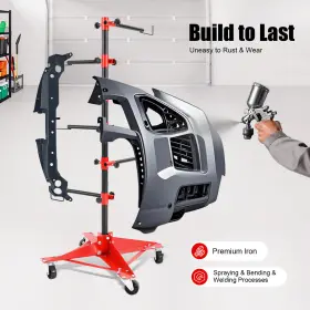Senderpick 756804829810 48 Inch Rotating Bumper Hanger Stand Painting Car Repair Rack Tree Auto Body Shop