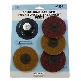 94560 Sg Tool Aid S And G 3 Inch Holding Pad With Four Surface Treatment Discs
