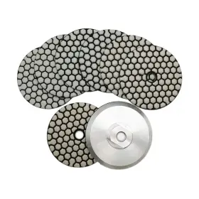 Shdiatool 718760486933 Dry Diamond Polishing Pads 4 Inch Set Of 7 Pieces Plus An Alu Backe