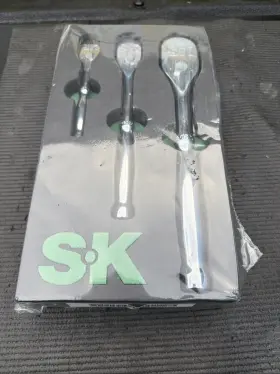 80240 Sk Hand Tool S-k Pro Tools Usa 3pc Ratchet Set In Foam Tray Full Polish 1/4 Inch 3/8 1/2
