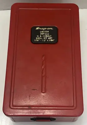 Dbc229 Snap-on Dsc229 Cobalt Drill Bit Set 1/16 Inch -1/2 X 1/64 Incomplete 27/29 Euc