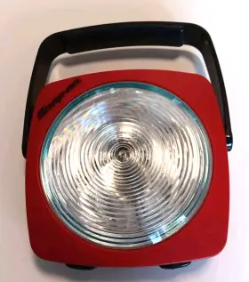 Ecf850 Snap-on Vintage 5 Inch Flat Flashlight/spotlight Hi Gain 500 4d Works