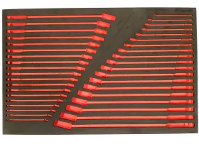 Fmwr13br Snap-on Usa 38 Piece Red Master Set Foam Wrench Organizer Sae And Metric Fmwr13b