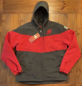 J18-00016 Snap-on Tools Winter Work Jacket Insulated Coat Medium Hooded Commander Red Sz L