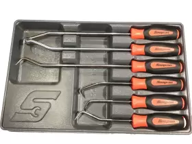 Sgrht6bo Snap-on Tools 6 Piece Radiator Hose Pick Set With Orange Soft Grip Nice