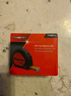 Tpmb25 Snap-on Tools Red 25 Sae Magnetic Pocket Tape Measure New