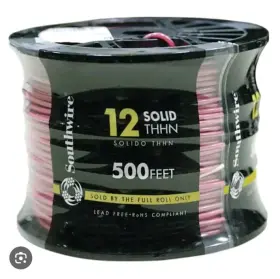 22966658 Southwire 12 Awg Thhn Red Copper Wire 500 Ft Spool New