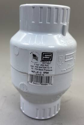 Spears S1520-15 S152015 1.5 Inch Pvc Utility Swing Check Valve