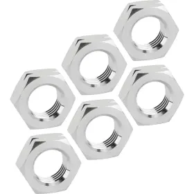3159599 Speedway Motors Aluminum Jam Nuts 3/8-24 Lh Pack/6