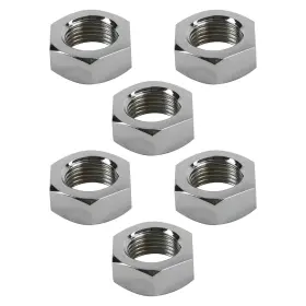 9108142 Speedway Motors Chrome Steel Jam Nut 5/8 Inch 18 Rh Nf Fine Thread 6 Pk