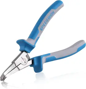 Bhlrp-1526-fba Speedwox 8 Inch Special Lock Ring Pliers With Hole Bent Jaw Blue And Gray
