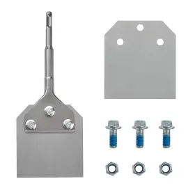 Acd037 Spkline 4 Inch Wide Sdsplus Floor Scraper Tool Kit With Spare Bolts And Locknuts One