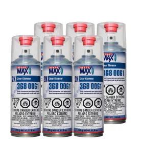 Spraymax 845926118251 6 Cans 2k Clear Coat Aerosol Spray High Gloss Automotive
