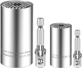 Spurtar 696177832751 Universal Socket Set 11-32mm 7-19mm For And Silver