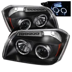5009876 Spyder Fits Dodge Magnum 05-07 Projector Headlights Led Halo Blk Not