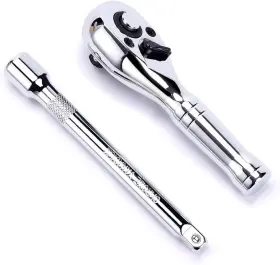 Jlbs002 Strugdeas 1/4-inch Drive Ratchet Wrench 72-tooth Stubby 1/4 Silvery