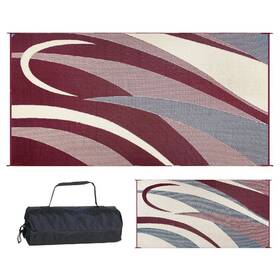 Stylish Camping 786362398466 8 X 16 Graphic Mat Burgundy Black White