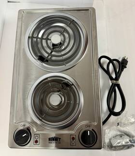 Summit Appliance Cce213ss 12 Wide 115v 2-burner Coil Stainless Steel Cooktop - Rv Camper