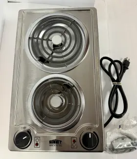 Cce213ss Summit Appliance 12 Wide 115v 2-burner Coil Stainless Steel Cooktop - Rv Camper