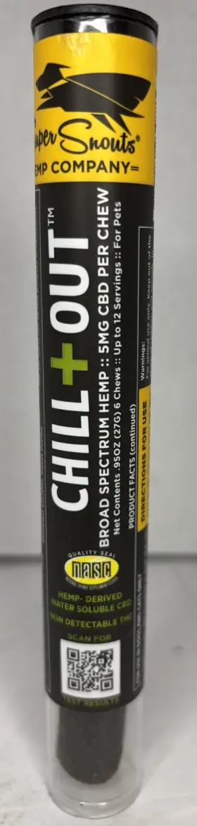 Ssn-c10001 Super Snouts Chill Out Cbd Chew 6ct Broad Spectrum 5mg Ea For Dogs And Cats Ships In 24 Hours