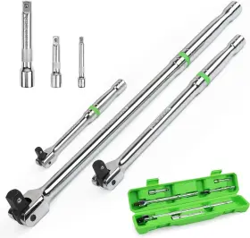 Sw-66072 Swanlake Garden Tools 6pc Breaker Bar Set 1/4 Inch 3/8 And 1/2 Drive Heavy Duty Green