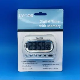 5847-21 Taylormade Taylor Digital Kitchen Timer With Memory Count Up Down Clock Brand New / Sealed