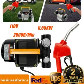 Yb60-1-110 Tbvechi 110v 0.55kw Electric Fuel Transfer Pump Kit Diesel Kerosene Oil With Hose And Nozzle
