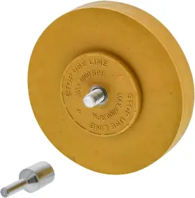 Rew-385 Tcp Global Rubber Eraser Wheel With Drill Adapter - Decal Remover