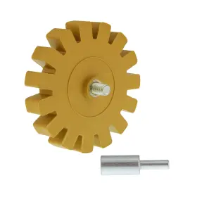 Rew-387 Tcp Global 3.5 Inch Rubber Eraser Wheel With Drill Adapter - Decal And Sticker Remover