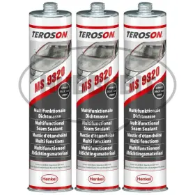 2820041 Teroson Ms 9320 Sf Black Sprayable Seam Sealer 310ml - 3 Pack