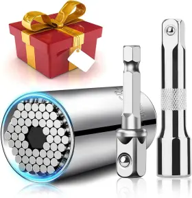 Tiosamd 679872816950 Gifts For Men Universal Socket Tools Super Wrench Repair Tool Silver