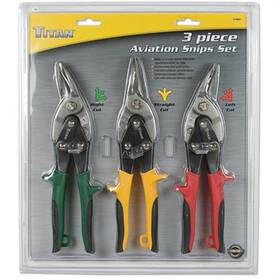 Titan 11463 Aviation Snips 3-pc Set Left / Righ