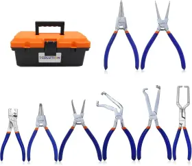 Tl-025 Toolution 8-piece Hose Clamp Fuel Line Electrical Disconnect Snap Ring 8pcs Set