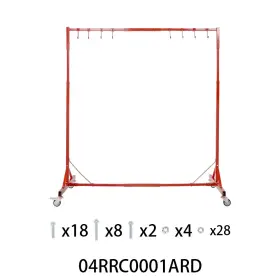 Tra840489 Transmotor2013 Automotive Spray Painting Rack With 8 Hooks Auto Body Paint Stand Booth Hood Parts
