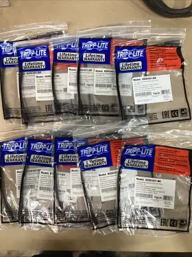 N200-001-bk Tripp Lite 1ft Cat6 Molded Patch Cable M/m Black Lot Of 10