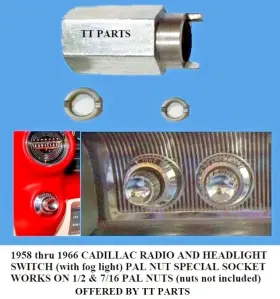 Ss072020 Tt Parts 1957/1966 Cadillac Radio And Headlight Switch Pal Nut Special Tool