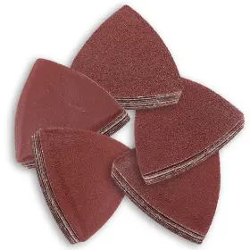 587566 Tucnoeu 1 Thussjkf 55pcs Oscillating Tool Sanding Pad Triangle 80 Mm X 3.15 Inches Red
