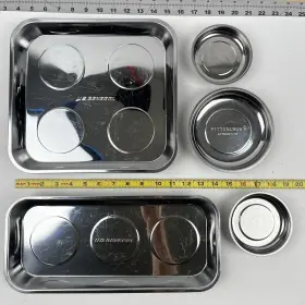 56802 U.s. General & Pittsburgh Magnetic Parts Tray 5 Pc. Set-u.s. And Pittsburgh-used/like New