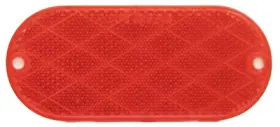 Ul480001 Uriah 805089480015 Trailer Reflector Self Adhesive Red Oval 4-3/8 X 1-7/8- Inch -
