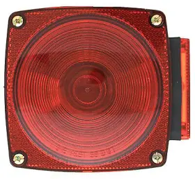 Uriah Products 805089440019 Left-side Square Stop/turn/tail Light For Use With License Red 4.5- Inch -ul