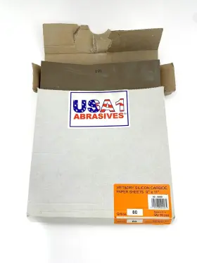 02-0080 Usa 1 Abrasives 26pcs Wet And Dry Silicone Carbide Sandpaper Sheets 9 Inch X11 80 Grit